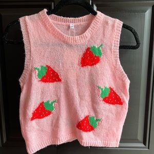 Strawberry Sweater Vest